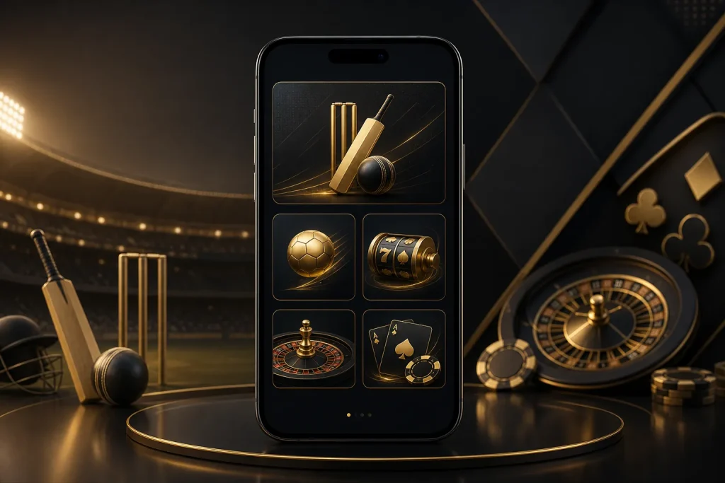 18bet India game categories lobby visual
